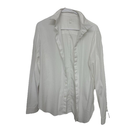 COS White Long Sleeve Button-Up Shirt Size 14 Classic Workwear Staple - Picture 1 of 4
